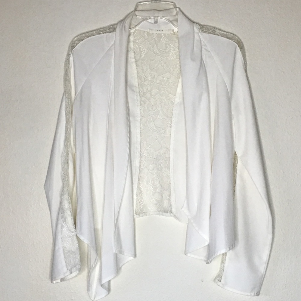 LUSH Cream & Lace Cardigan